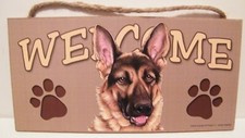 Welcome German Shepherd Dog Breed Wood Sign/Wall Plaque