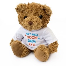 NEW - GET WELL SOON DADA - Teddy Bear - Adorable Soft Cute Cuddly Gift Present
