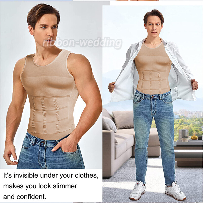 Compression Shirts for Men White Tank Tops Girdles Mens