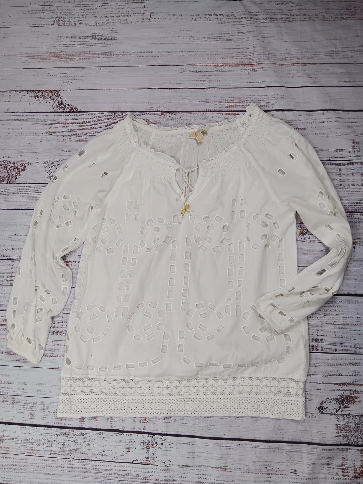 Camicia Michael Kors donna occhiello bianco medio foderato minimalista classico boho