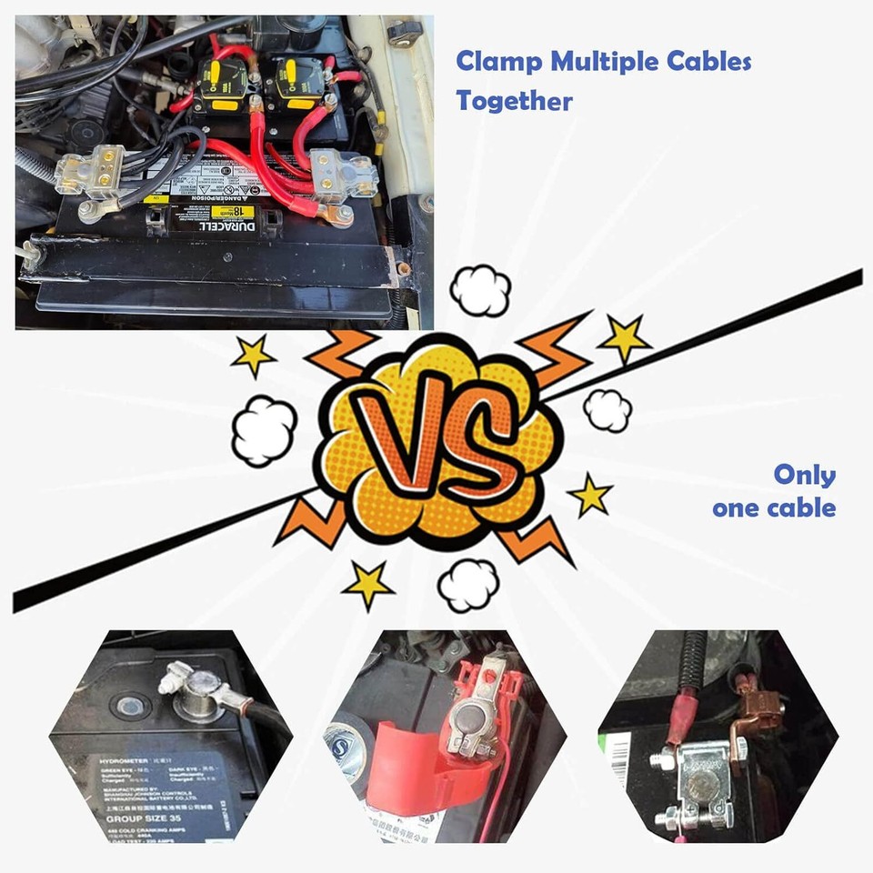 Morsetto Terminale Batteria Auto Con 2 Spessori +/-positivo E - Foto 9