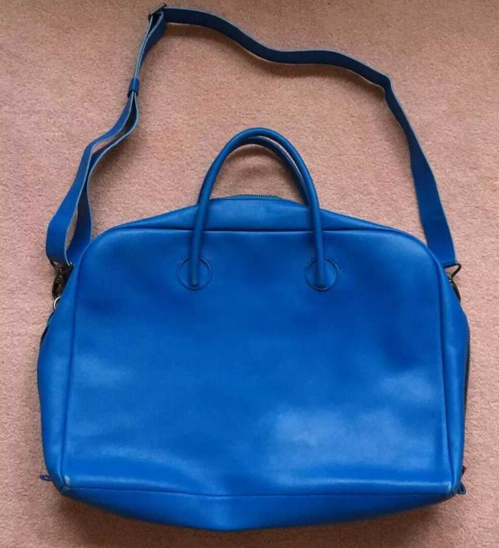 Isaac Reina Bond satchel messenger bag in cyan