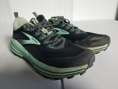Brooks Womens Cascadia 16 Trail Running Shoes Black Teal