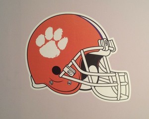 Clemson Tigers Cabezón Casco Equipo Oficial Gráfico 17x12