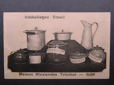 Alexandre Truchot Dijon Frankreich - Emaille Dijon Senf Dosen Werbung um 1920