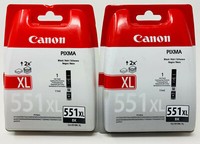 Canon 6443B001 CLI-551BK Xl Original Schwarz Xl Pixma MG6350/MG5450/MX925 X 2 St