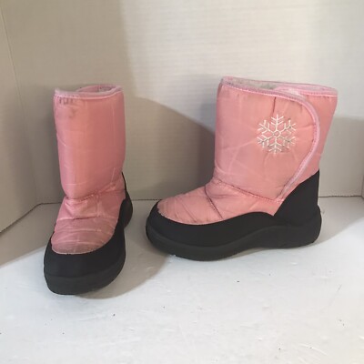 Girls Snow Boots Size Pink Waterproof Winter