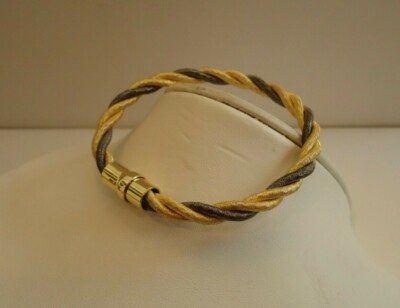BICOLOR TWIST SEIL ITALIENISCHES ARMBAND / 925 STERLINGSILBER / 7'' LANG 
