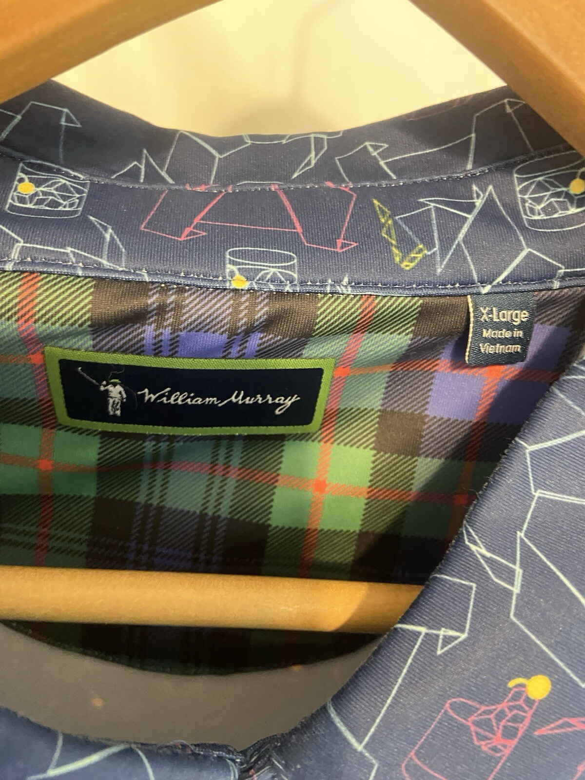 Men-William Murray Whiskey & Dogs Dark Blue Golf Polo- Very Nice-Size XL image 4