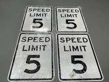 Lot of 4 LYLE R2-1-5-18DA Speed Limit 5 Traffic Sign,24" x 18" 6DUY2 Ships FREE