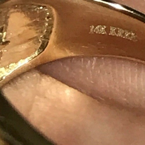 Sale GOLd 14k Mens men Ring panther jaguar tri solid band size 10 ask 8 9 11 12 - Picture 9 of 12