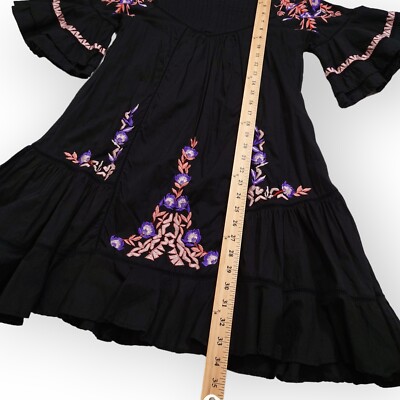Free People Dress Womens S Perfectly Victorian Black Boho Embroidered Mini Fairy | eBay Free People Dress Womens S Perfectly Victorian Black Boho Embroidered Mini Fairy | eBay