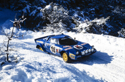 Michele Mouton Francoise Conconi Lancia Stratos HF Rally Car Racing Old Photo