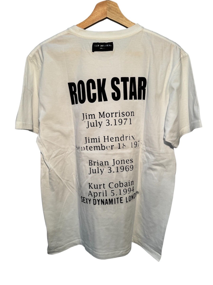 Sexy Dynamite London Rockstar T-Shirt Size M Kurt Cobain Jimi