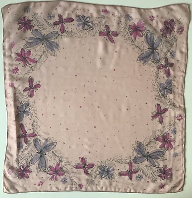 D3 A Schmetterling Design 20 Zoll Quadrat Vintage Seide Chiffon Schal von Vera Neumann