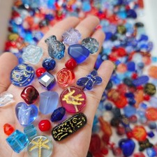 100g Glass beads lot jewelry making mix variety bead supplies Read Description