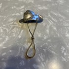 VINTAGE COWBOY HAT WITH HANGING STRAP PIN/BROOCH  VGC — photo 1