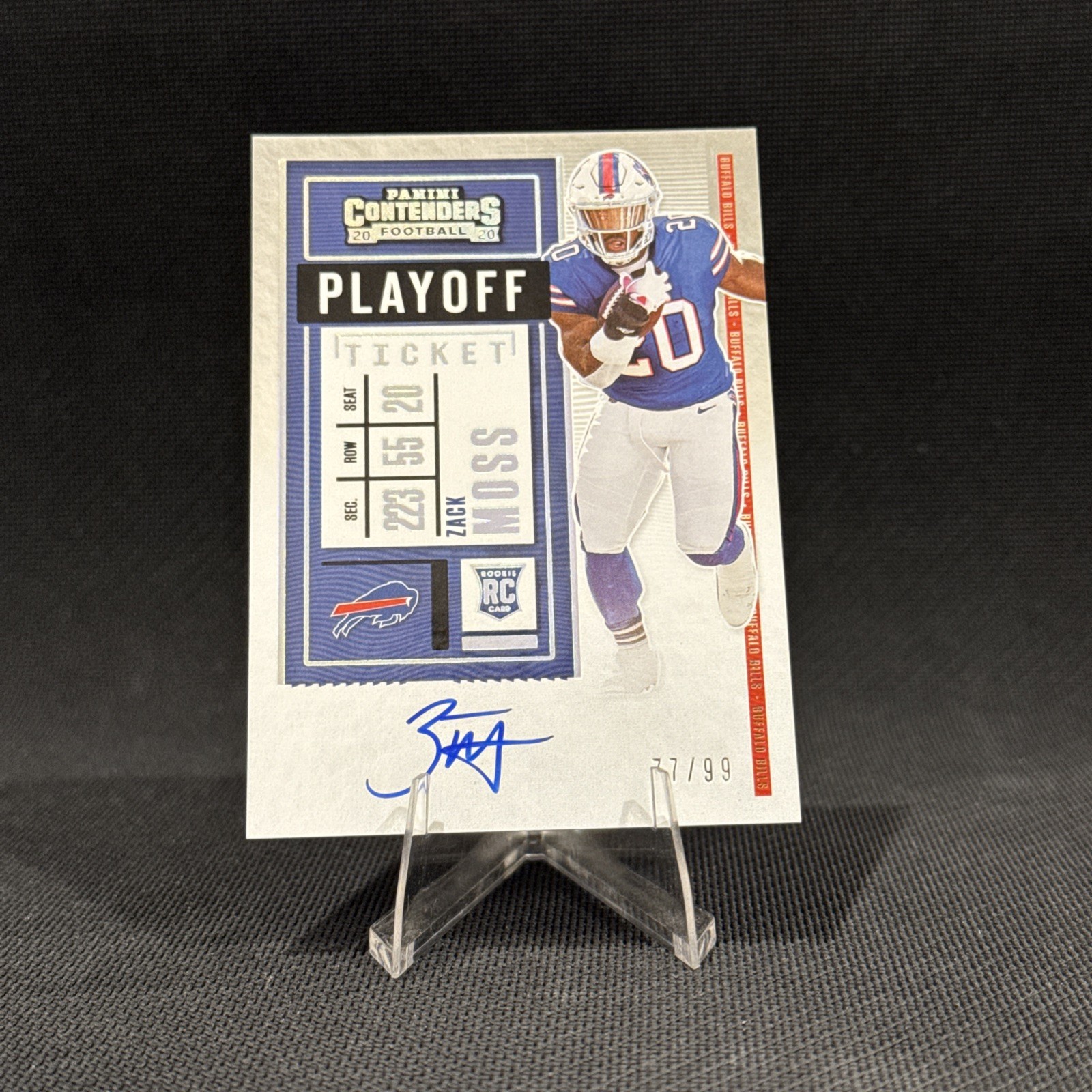 Zack Moss Panini Contenders #131 Autograph-Playoff