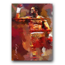 Lennox Lewis #2 Art Card Limited 39/50 Edward Vela Signed (Boxing -)