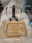 VTG PYREX Corning Clear Glass Refrigerator Dish 603-B 1.2L With 603-C Lid. EC