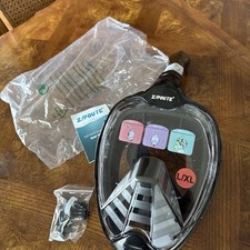 ZIPoute Full Face Snorkel Mask, Adult L/XL - New