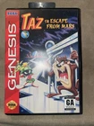 Taz in Escape From Mars (Sega Genesis, 1994) CIB With Manual & Hang Tab
