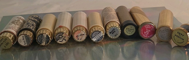 Vintage Lipstick Lot Revlon Futurama Revlon Lustrous Rubinstein Coty SubDeb