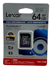 OEM Genuine Lexar Platinum II 64GB SDXC I Memory Card - Class 10 - 200x