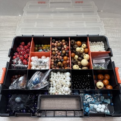 Containers Quality Jewelry Making Supplies Lot Beads  Lot A glass etc Asst Sizes