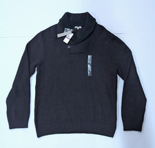 Calvin Klein Men's Long Sleeve Pullover Sweater Black XXL NWT Cotton Fleece Neck