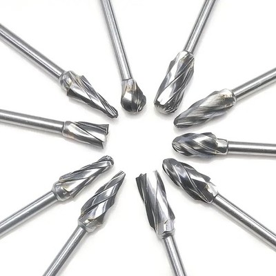 10Pcs Double Cut Carbide Rotary Burr Set Heavy Duty DIY Repair Workshop