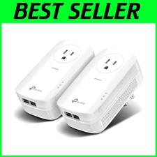 Passthrough Powerline Network Adapter - Fast Gigabit Ports