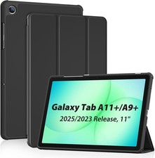 Trifold Stand Slim Folio Case for 11" Galaxy Tab A11 Plus with Soft TPU Back
