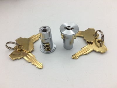 Set of 2 Oak Northwestern & A&A Gumball Candy Vending Machine Lock & Keys
