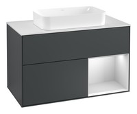 Villeroy & Boch Finion Waschbeckenunterschrank FüR Becken Mittig Regal Rechts...