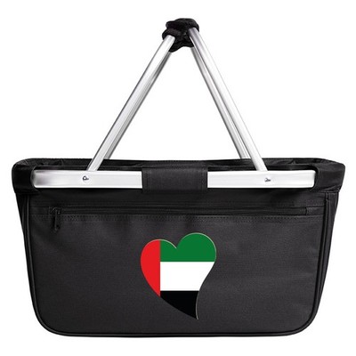 Einkaufskorb faltbar Vereinigte Arabische Emirate Flagge Herz Geschenkidee Verei