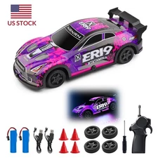WLtoys 22206 1/22  4WD RC Drift Car, 15KM/H, LED Light & 2.4GHz Remote (Purple)