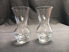 Set Of 2 Clear Glass Vases