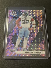 2025 Panini Mosaic Football - Jeffrey Simmons #81 Purple Reactive Prizm