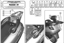 KAPPA CENTRAL TOP CASE RACK PIAGGIO X9 125-180-250 (00-02), X9 200-250-500