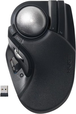 ELECOM GIANT PLUS Trackball Mauslager kabellos 10 Tasten schwarz M-HT1MRBK-G