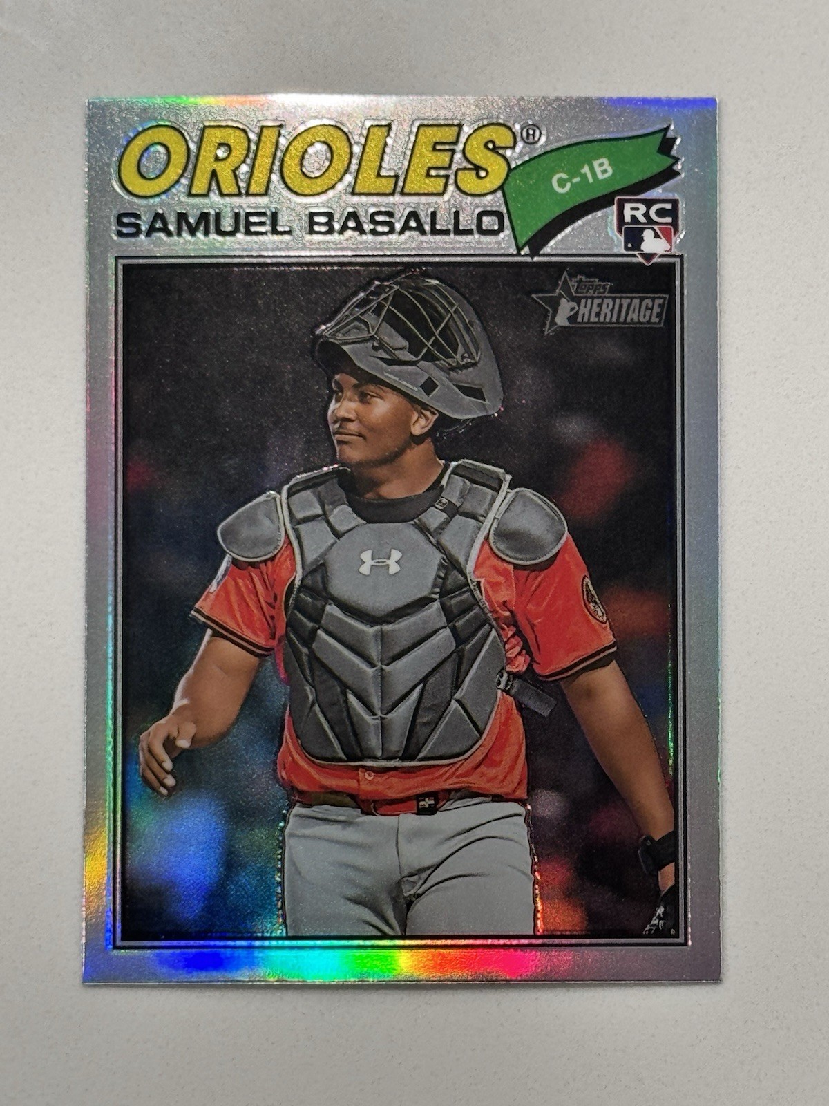 2026 Topps Heritage Samuel Basallo Rookie Chrome Refractor #175 Orioles (RC)