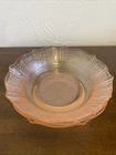 Vintage Pink Depression Glass Dessert Bowls Set of 4 Six Inch Some Surface Wear