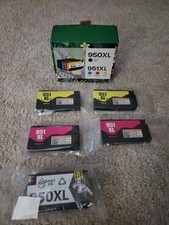 Lot Of 5 Printer Ink Cartridges 950XL Black-1, 951XL M-2, 951XL Y-2 No Cyan New