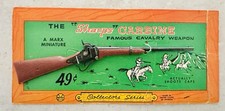 Marx 1950s Miniature REPLICA Toy SHARPS CALVARY CARBINE RIFLE Mint on 4x9 Card