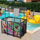 AplusChoice Mesh Cover Replacement for 390 Gal Pool Storage Bin 2 Tiers Black — photo 6