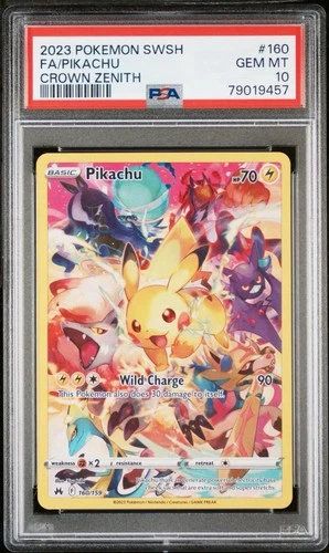 Pikachu (Secret) 160/159 SWSH: Crown Zenith Holo PSA 10