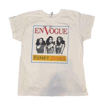 En vouge Funky Divas T Shirt Graphic Women s Medium White