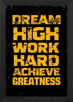 Dream High, Achieve Greatness Motiv Gerahmtes Wandbild Poster Leinwanddruck Bild