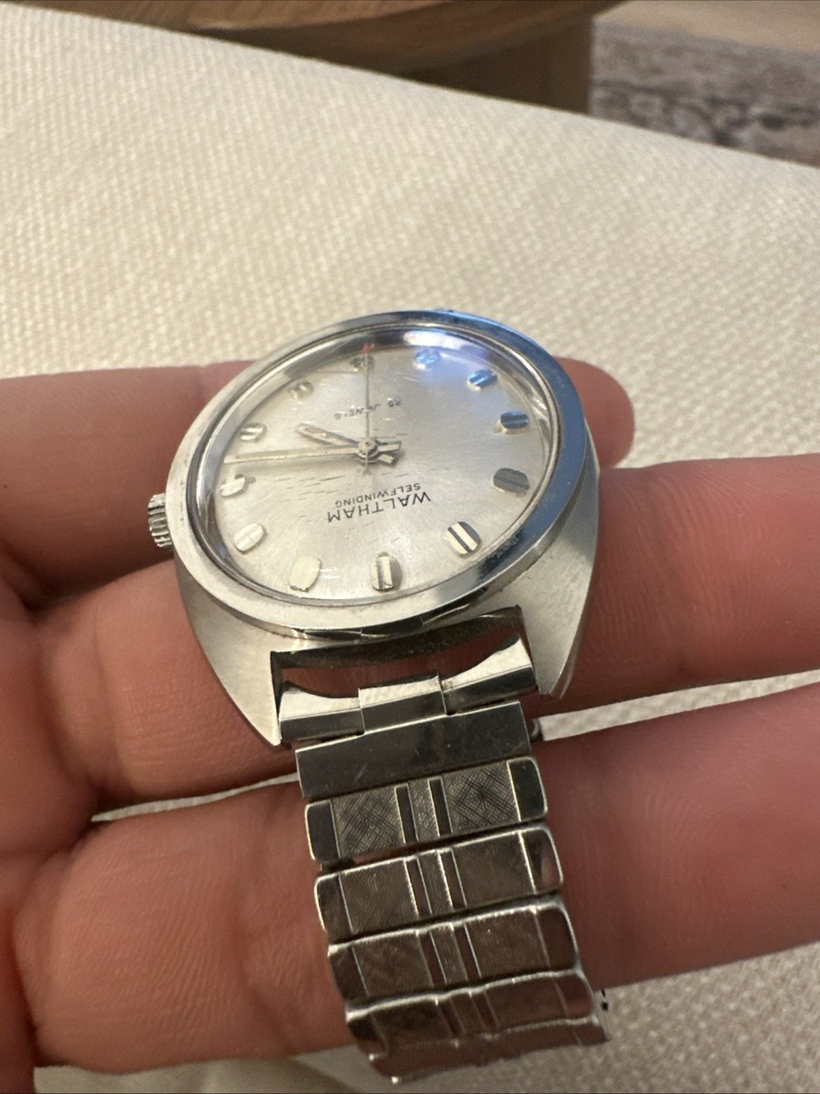 Vintage Waltham Stainless Steel 25J Dexter Morgan Automatic Mens